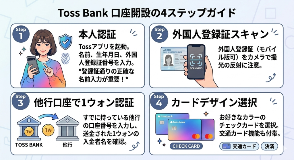 TOSS銀行の開設の流れ